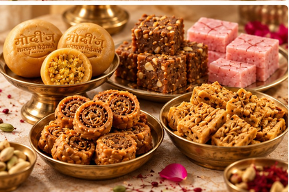 Modi's Discovery Box sweets and namkeen assortment