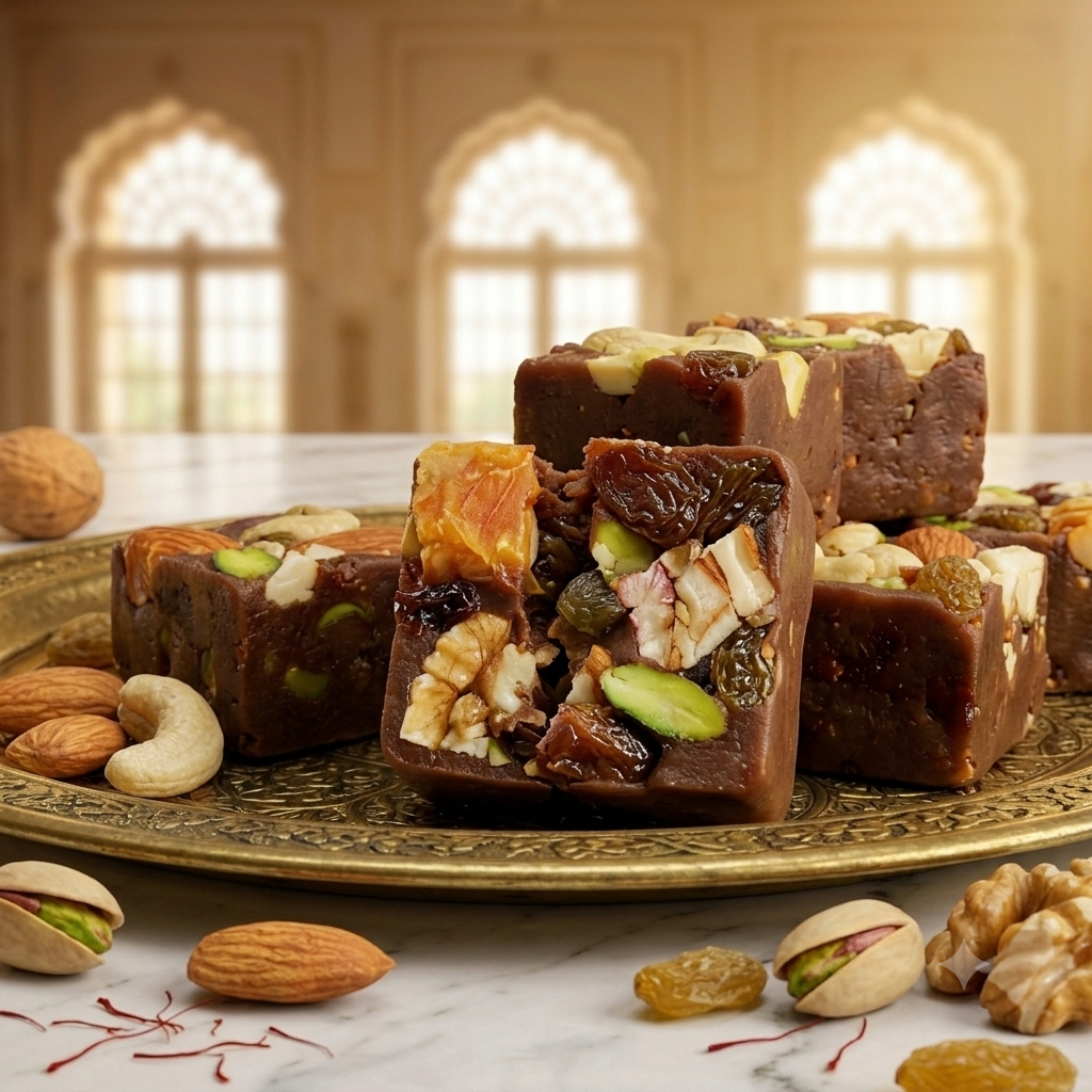 Rich Dry Fruit Fudge with Almonds, Cashews & Pistachios